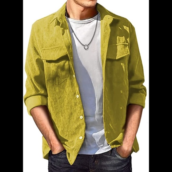 Other - New Mens Lightweight Corduroy Jacket Button Closure Multiple Sizes